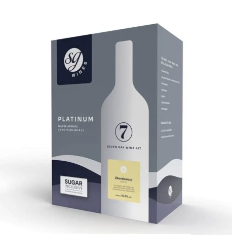 SG Wines Platinum Chardonnay Wine Brewing Kit - 30 Btl - Solomon Grundy