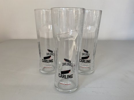 Carling Beer Glass half pint new design