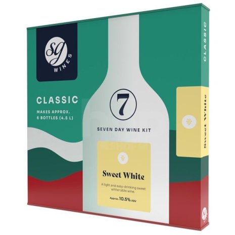 SG Wines - Classic- Sweet White Wine Making Kit  - 6 Bottle