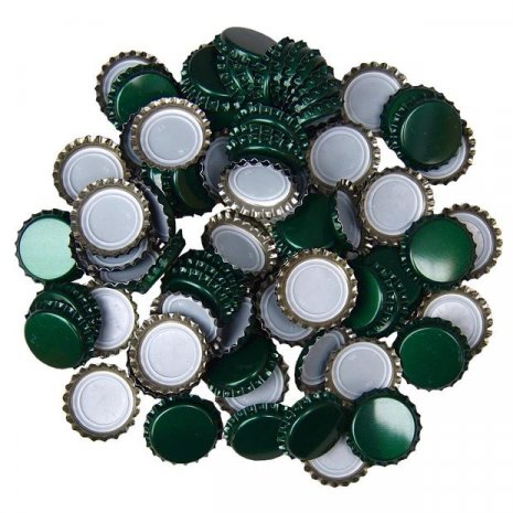 Crown Caps  - Beer Crowns - Green Pack of 100